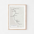 Custom Route Map Print, Personalized Travel Wall Art