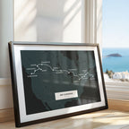 Custom Route Map Print, Personalized Travel Wall Art