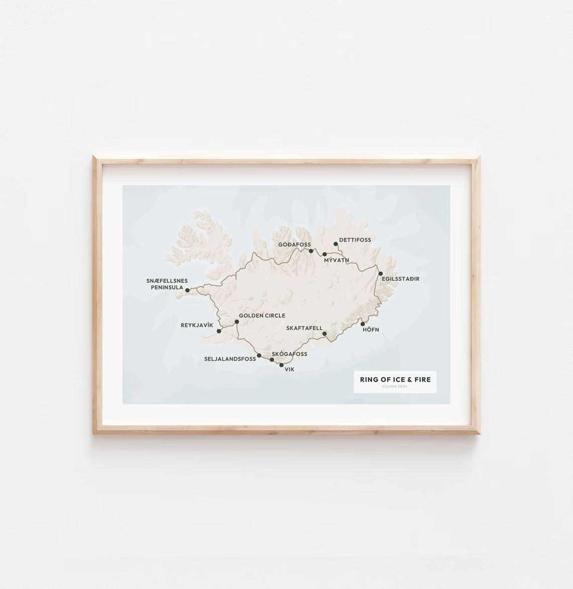 Custom Route Map Print, Personalized Travel Wall Art