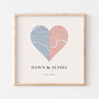 Personalized Heart Map Poster