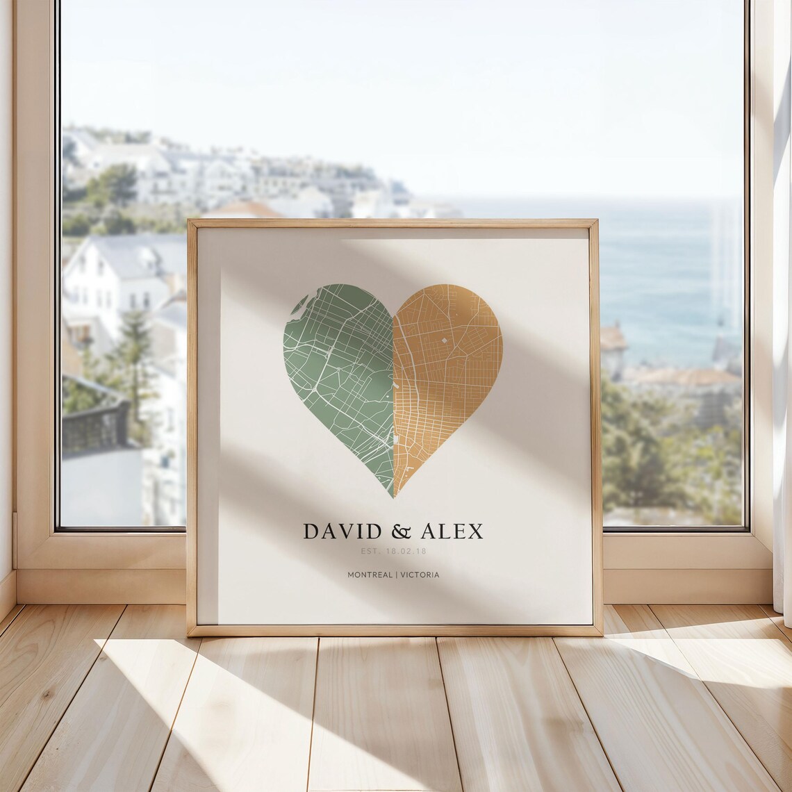 Personalized Heart Map Poster