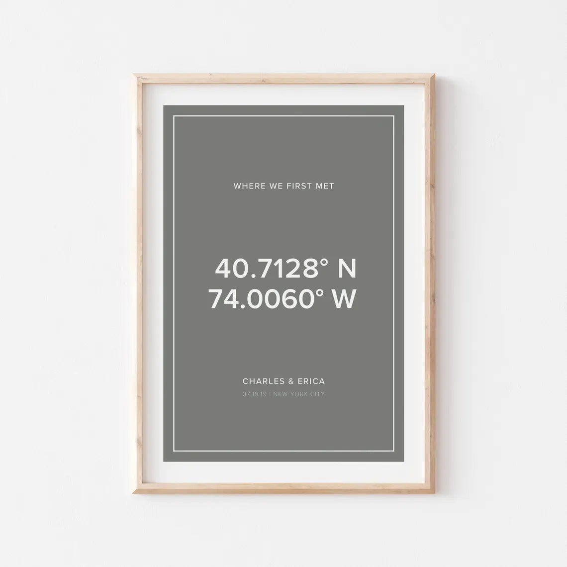 Custom Coordinates Print