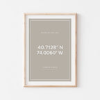 Custom Coordinates Print