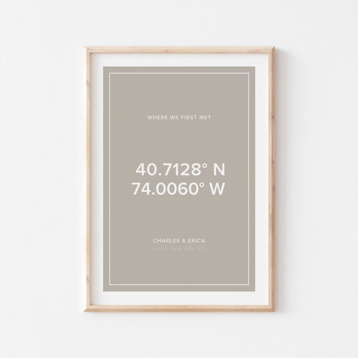 Custom Coordinates Print