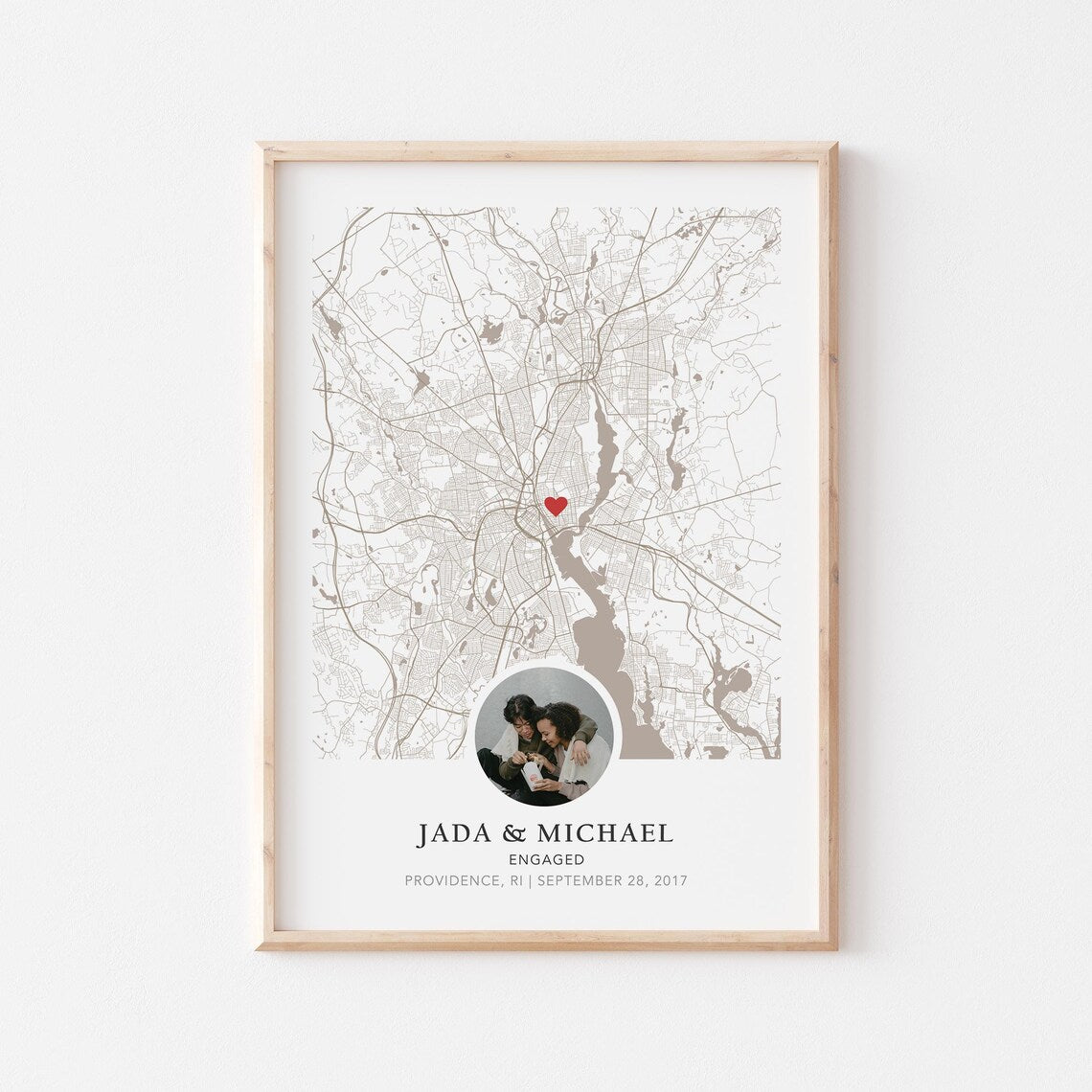 Custom Engagement Map Poster