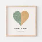 Personalized Heart Map Poster