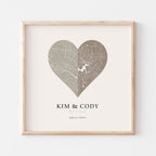 Personalized Heart Map Poster