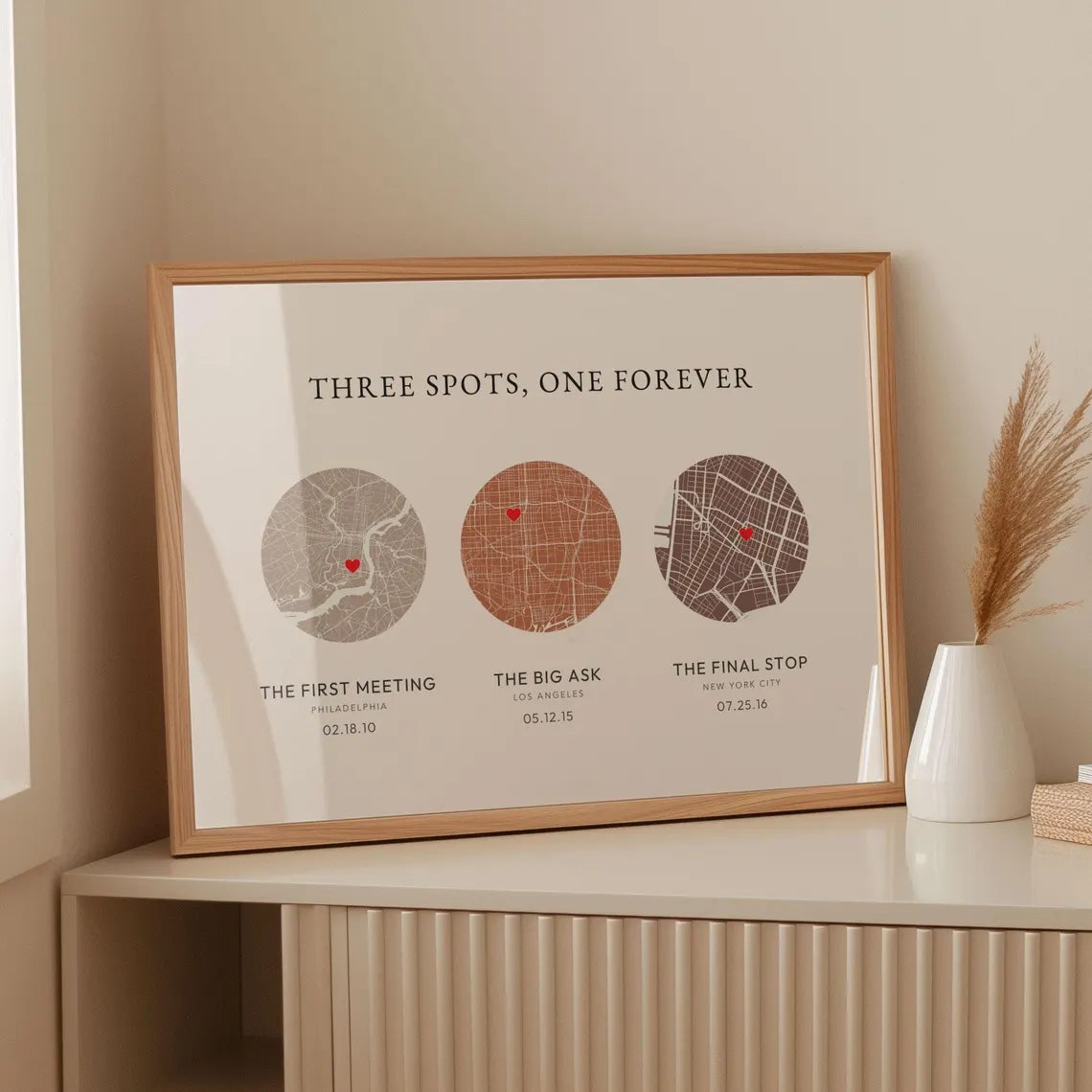 Custom Love Story Map Poster