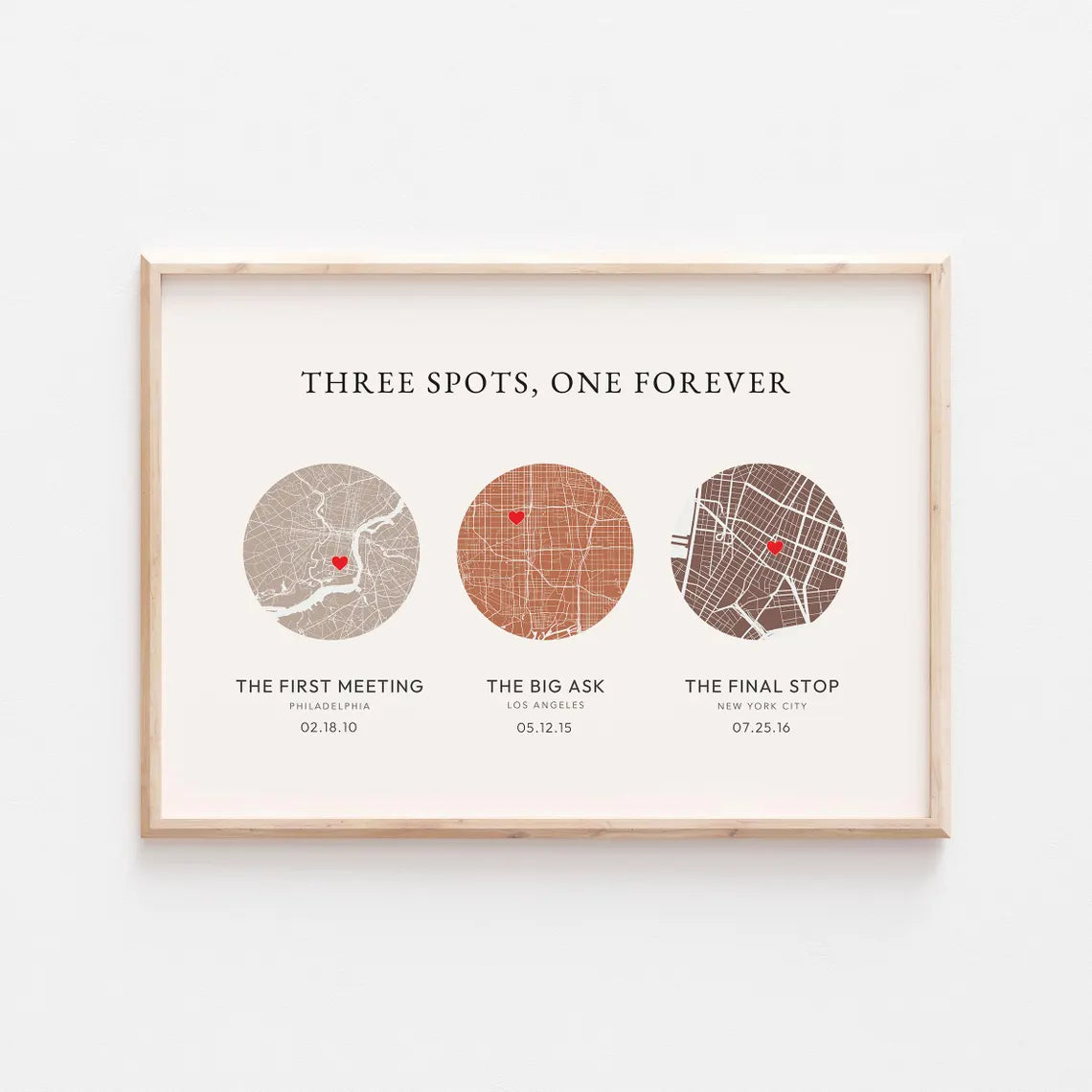 Custom Love Story Map Poster
