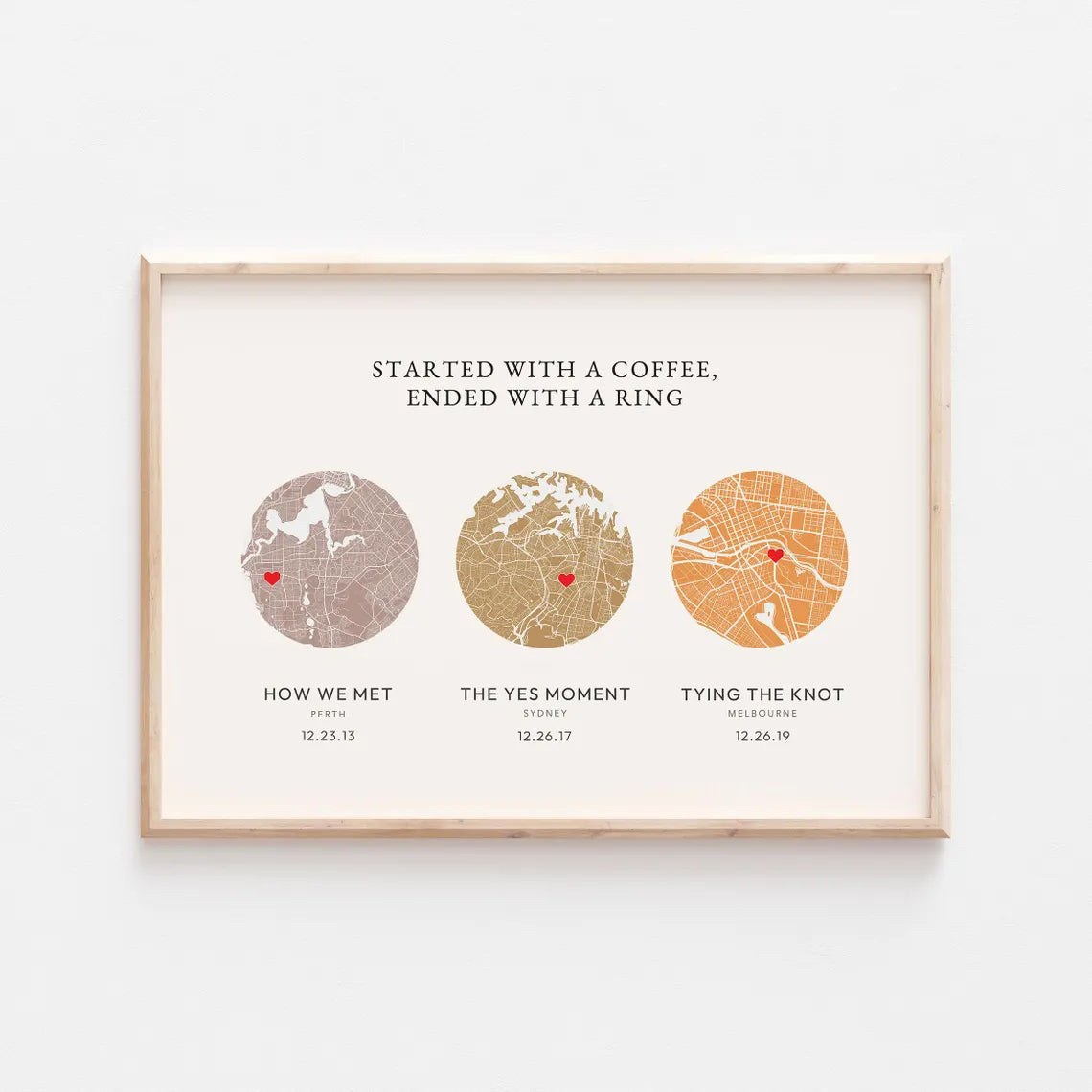 Custom Love Story Map Poster