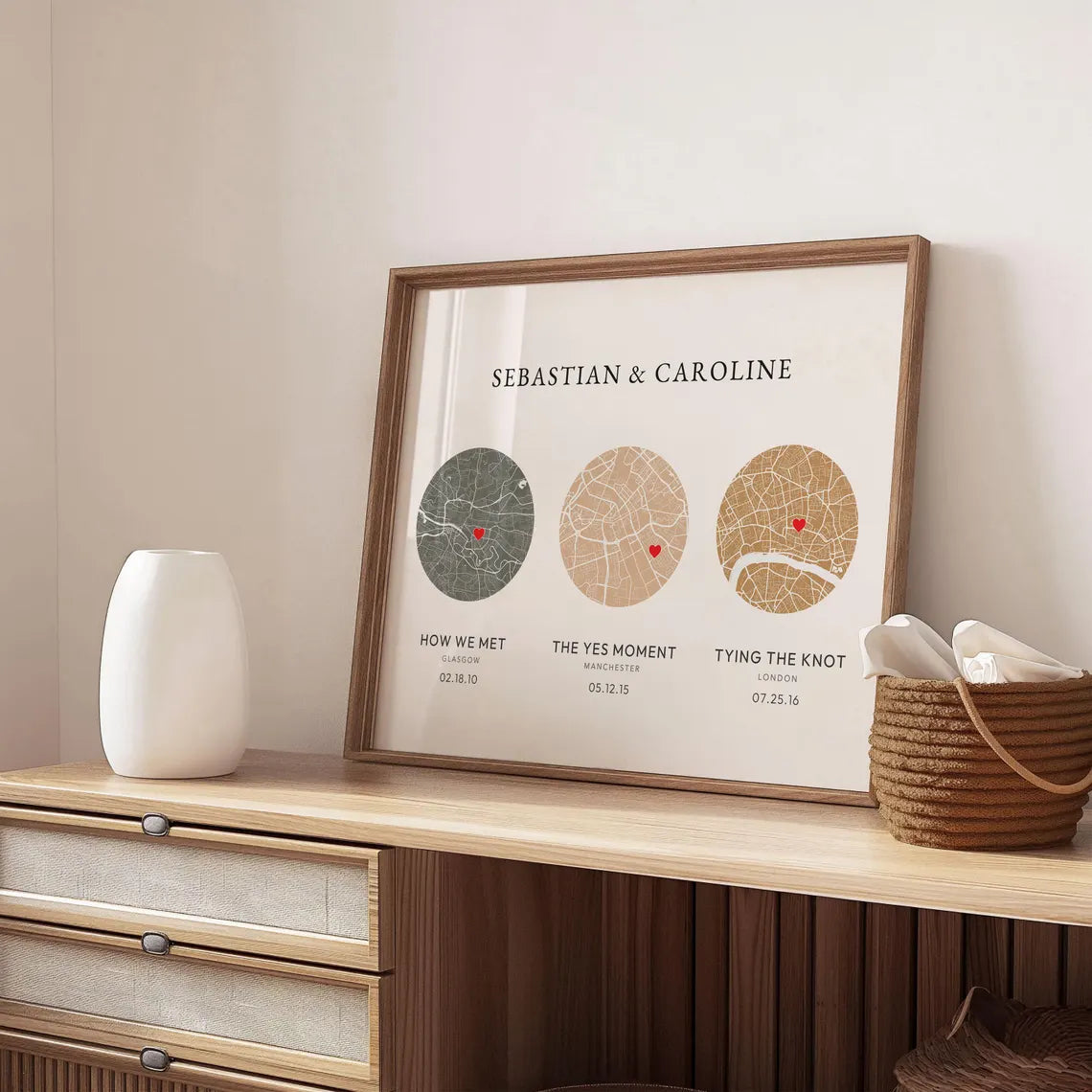 Custom Love Story Map Poster