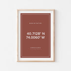 Custom Coordinates Print