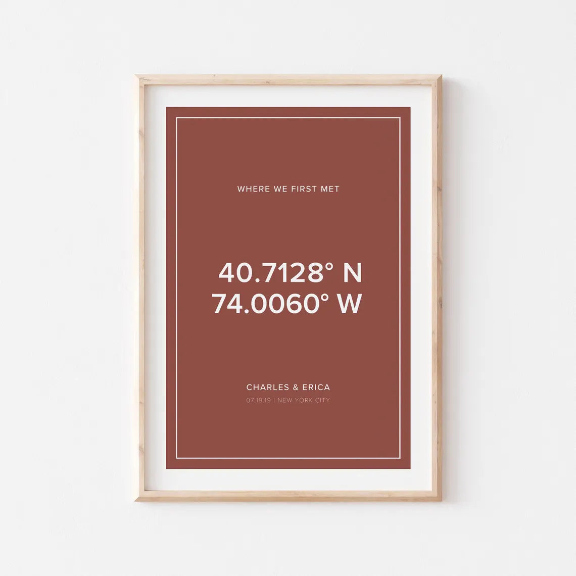 Custom Coordinates Print