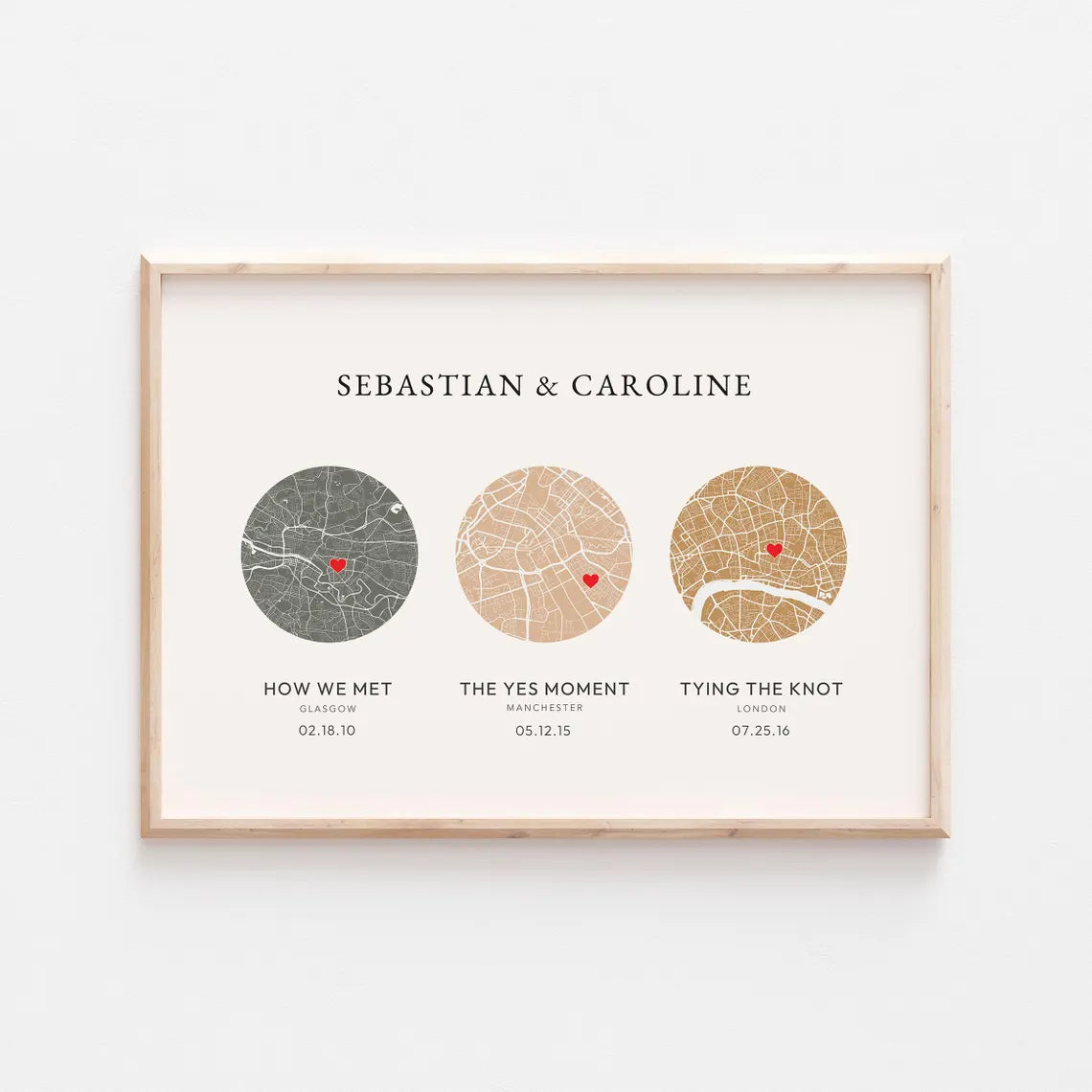 Custom Love Story Map Poster