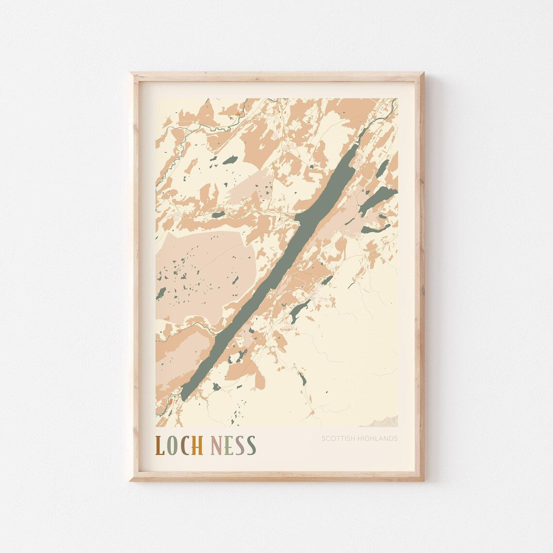 Custom Lake Map Art Print, Personalized Lake House Decor