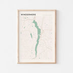 Custom Lake Map Art Print, Personalized Lake House Decor