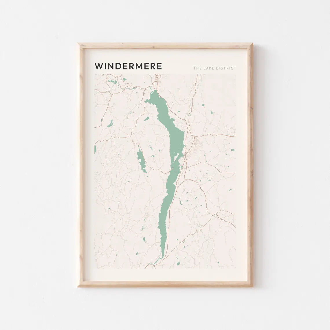 Custom Lake Map Art Print, Personalized Lake House Decor
