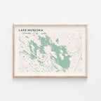 Custom Lake Map Art Print, Personalized Lake House Decor