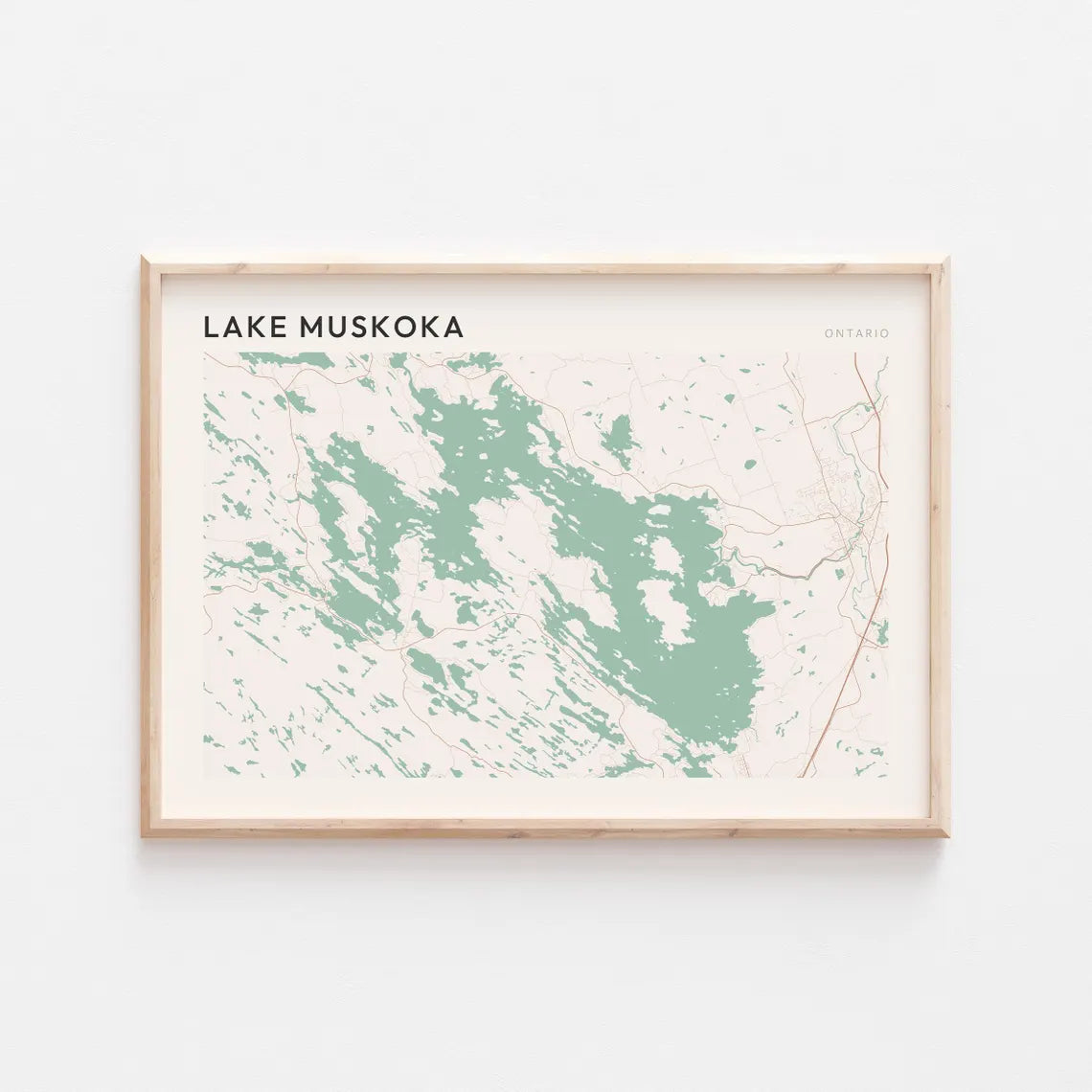 Custom Lake Map Art Print, Personalized Lake House Decor