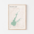 Custom Lake Map Art Print, Personalized Lake House Decor