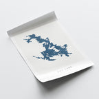Custom Lake Map Art Print, Personalized Lake House Decor