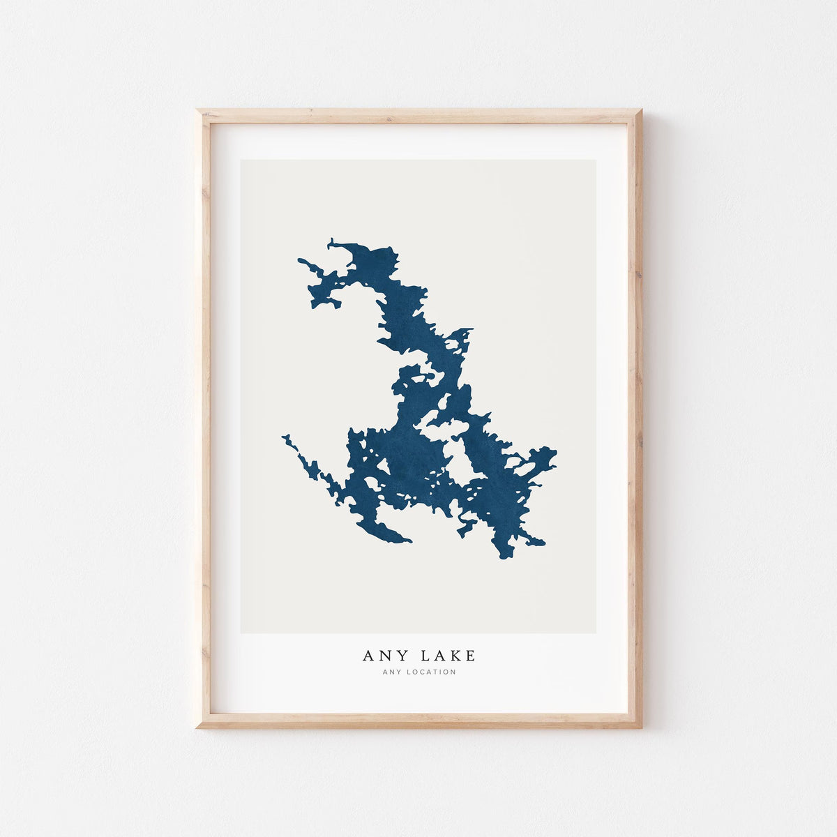Custom Lake Map Art Print, Personalized Lake House Decor