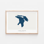 lake huron michigan map poster – minimalist lake wall art - image 2