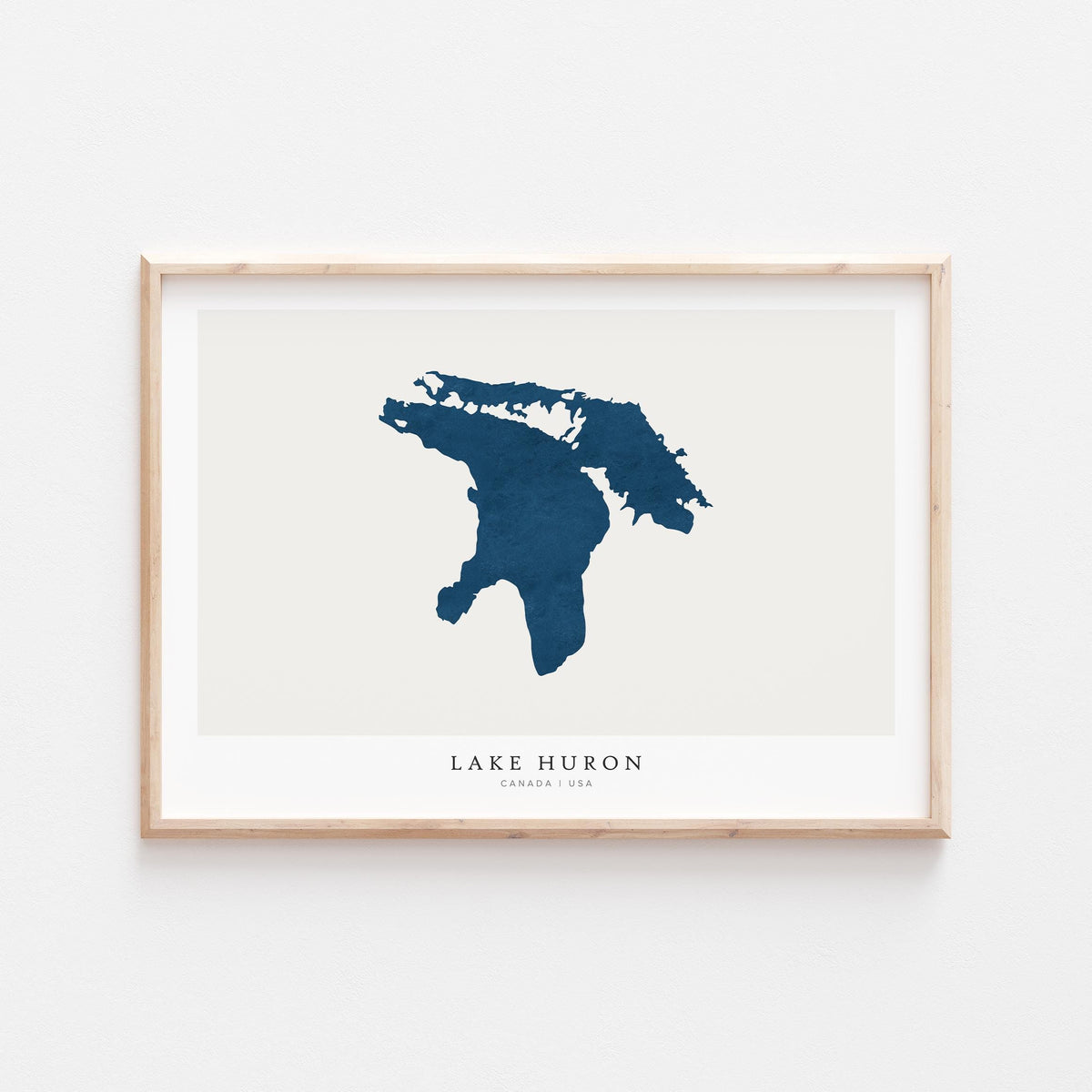 lake huron michigan map poster – minimalist lake wall art - image 2