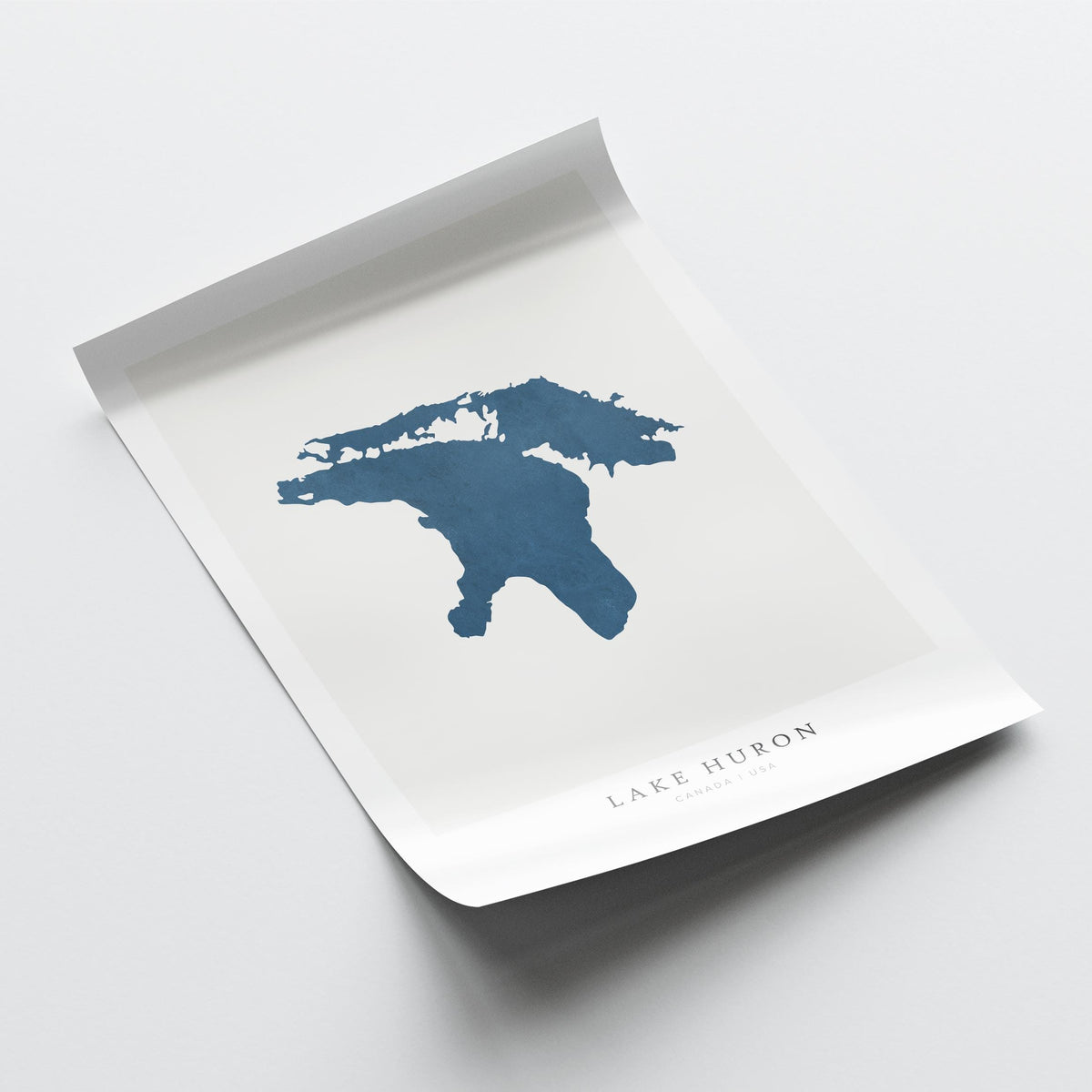 lake huron michigan map poster – minimalist lake wall art - image 6