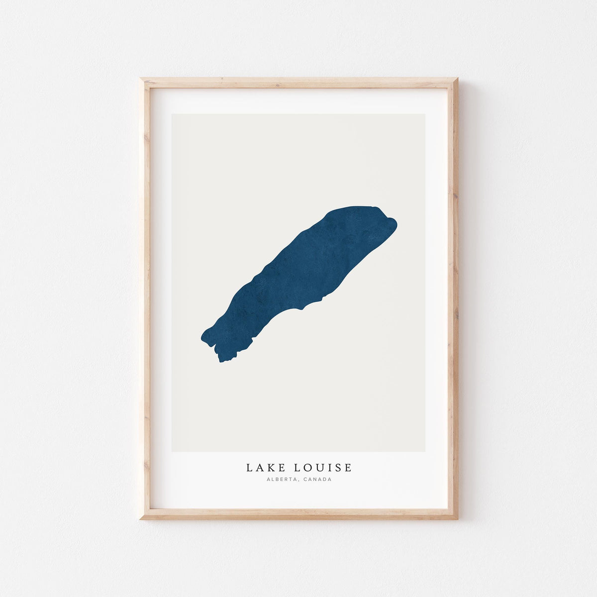 lake louise alberta map poster – minimalist lake wall art - image 1
