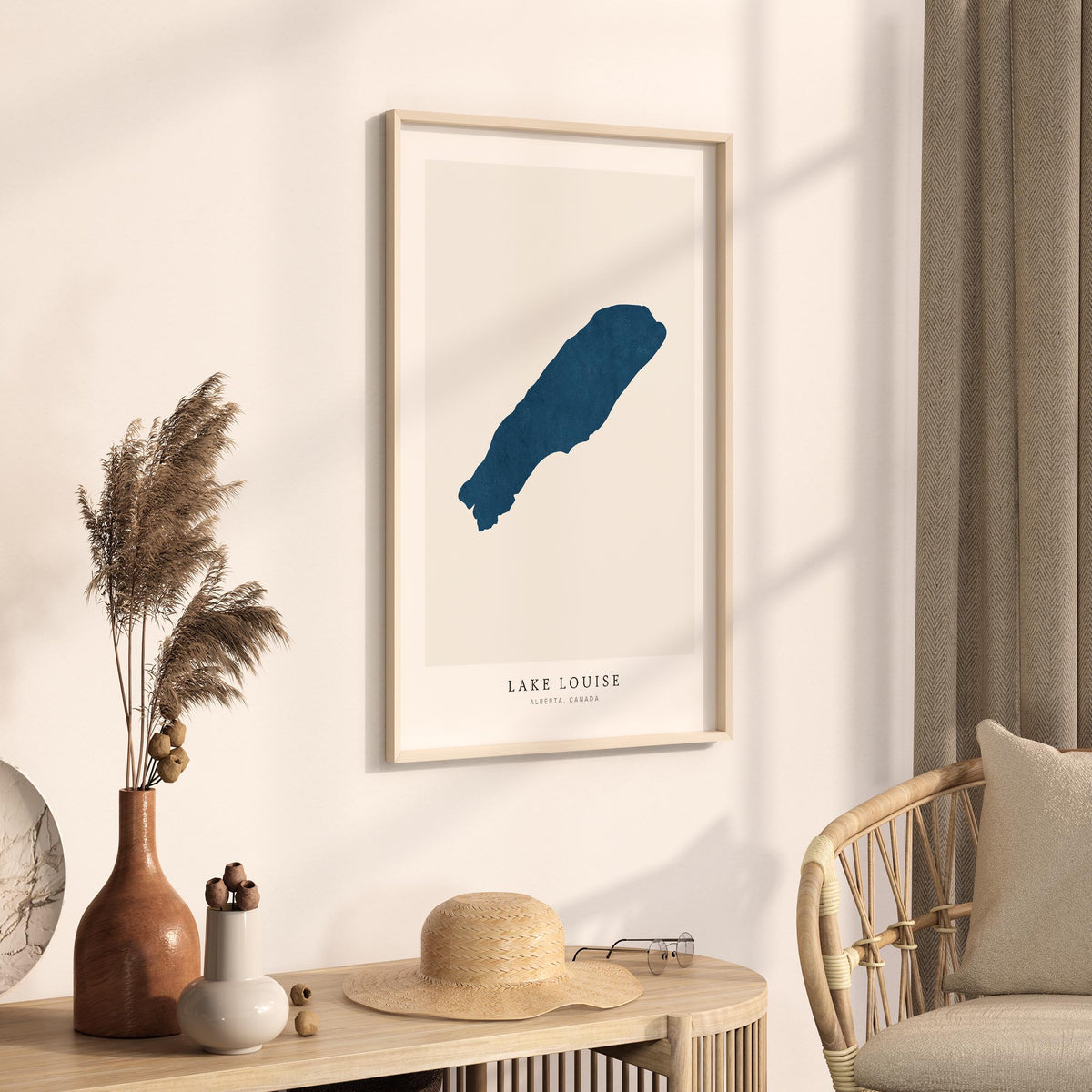 lake louise alberta map poster – minimalist lake wall art - image 3