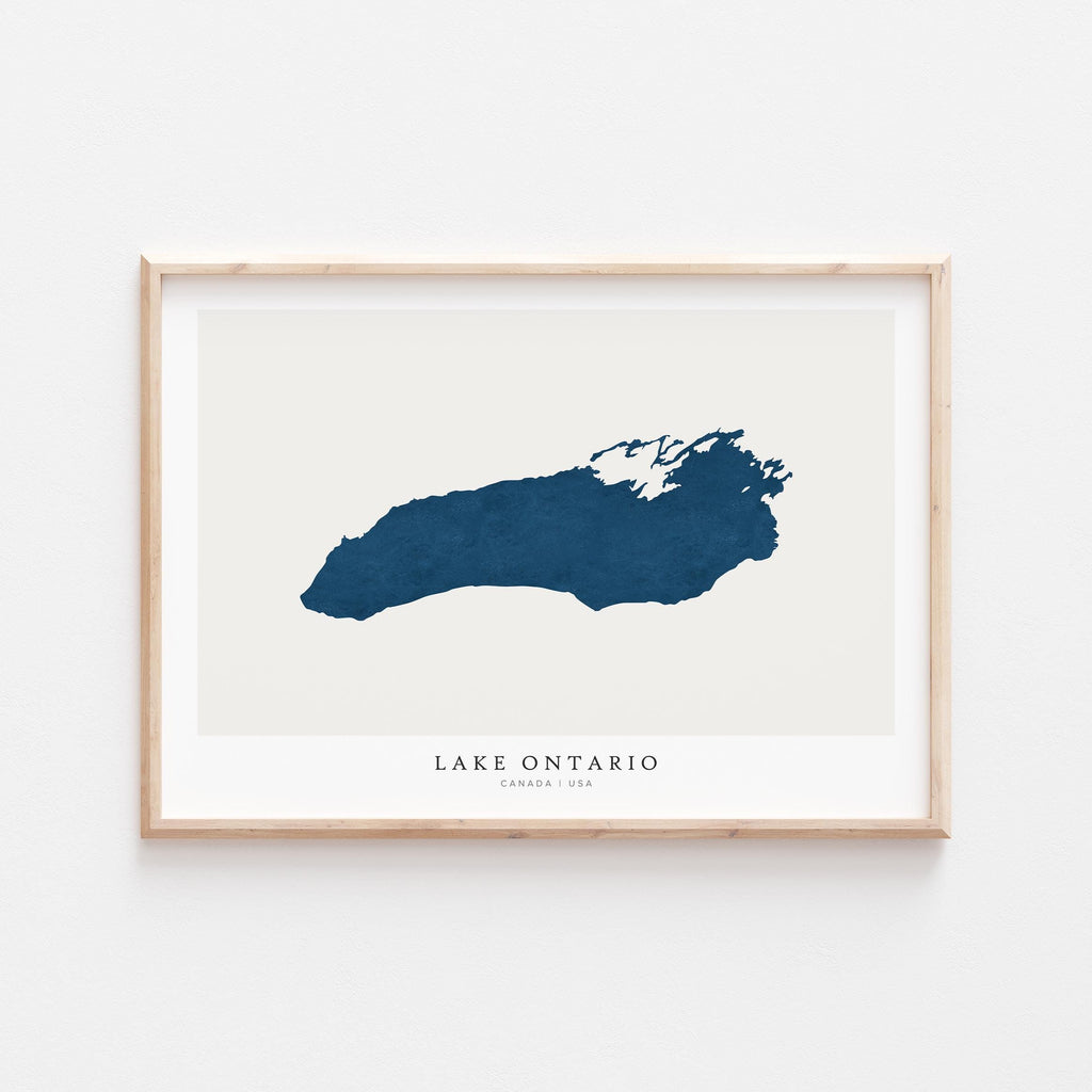 lake ontario ontario map poster – minimalist lake wall art - image 1