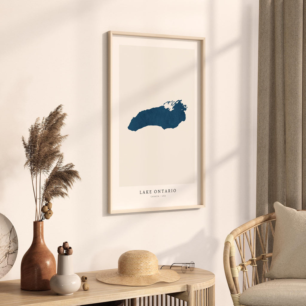 lake ontario ontario map poster – minimalist lake wall art - image 3