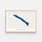 medicine lake alberta map poster – minimalist lake wall art - image 2