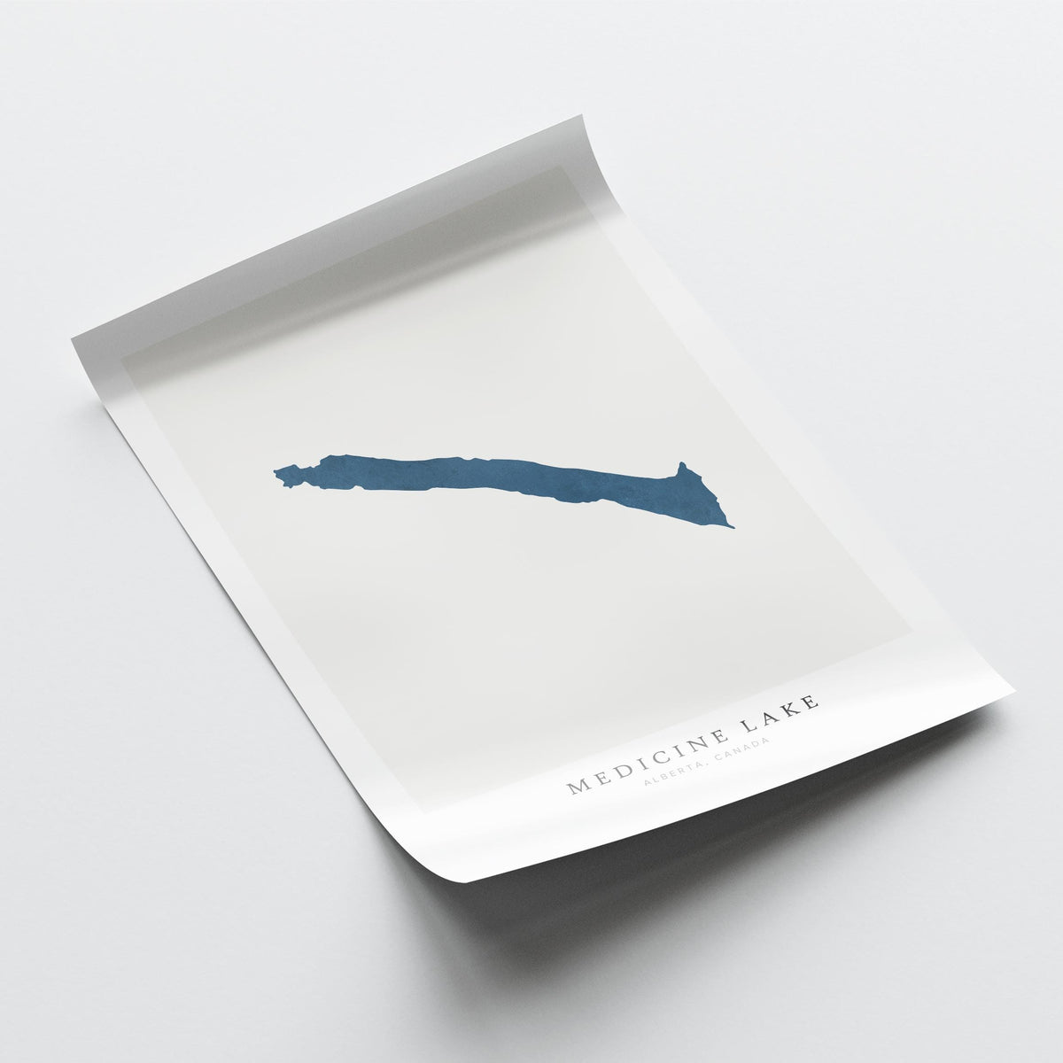 medicine lake alberta map poster – minimalist lake wall art - image 6