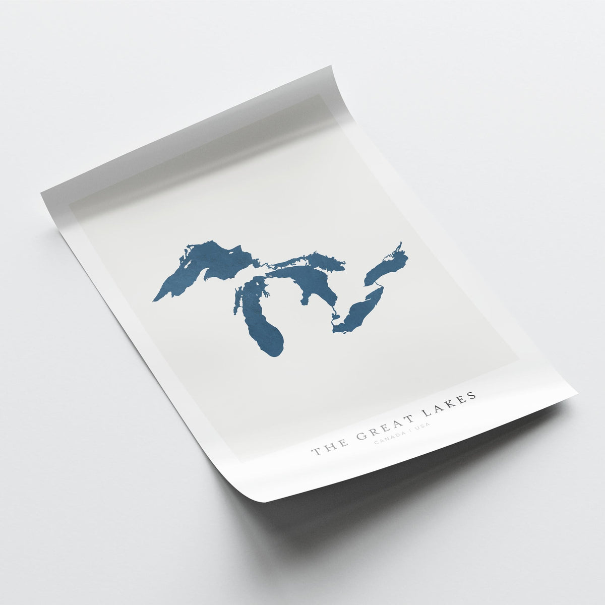 the great lakes michigan map poster – minimalist lake wall art - image 6