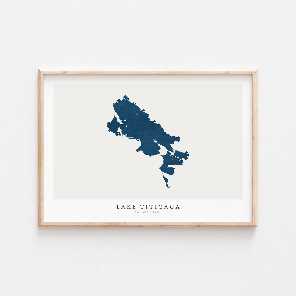 lake titicaca peru map poster – minimalist lake wall art - image 2