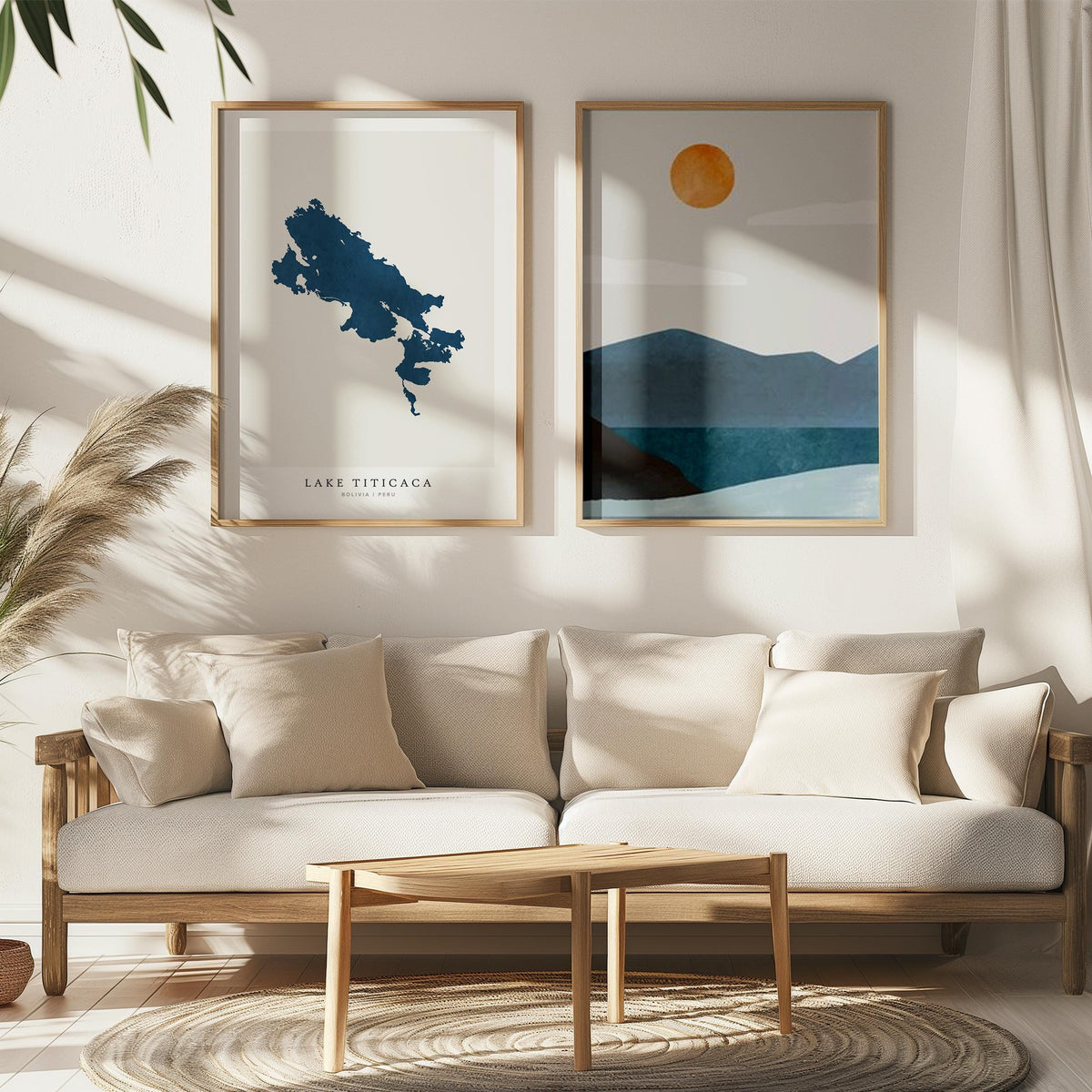 lake titicaca peru map poster – minimalist lake wall art - image 7