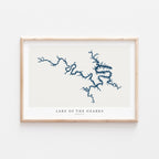 lake of the ozarks missouri map poster – minimalist lake wall art - image 1