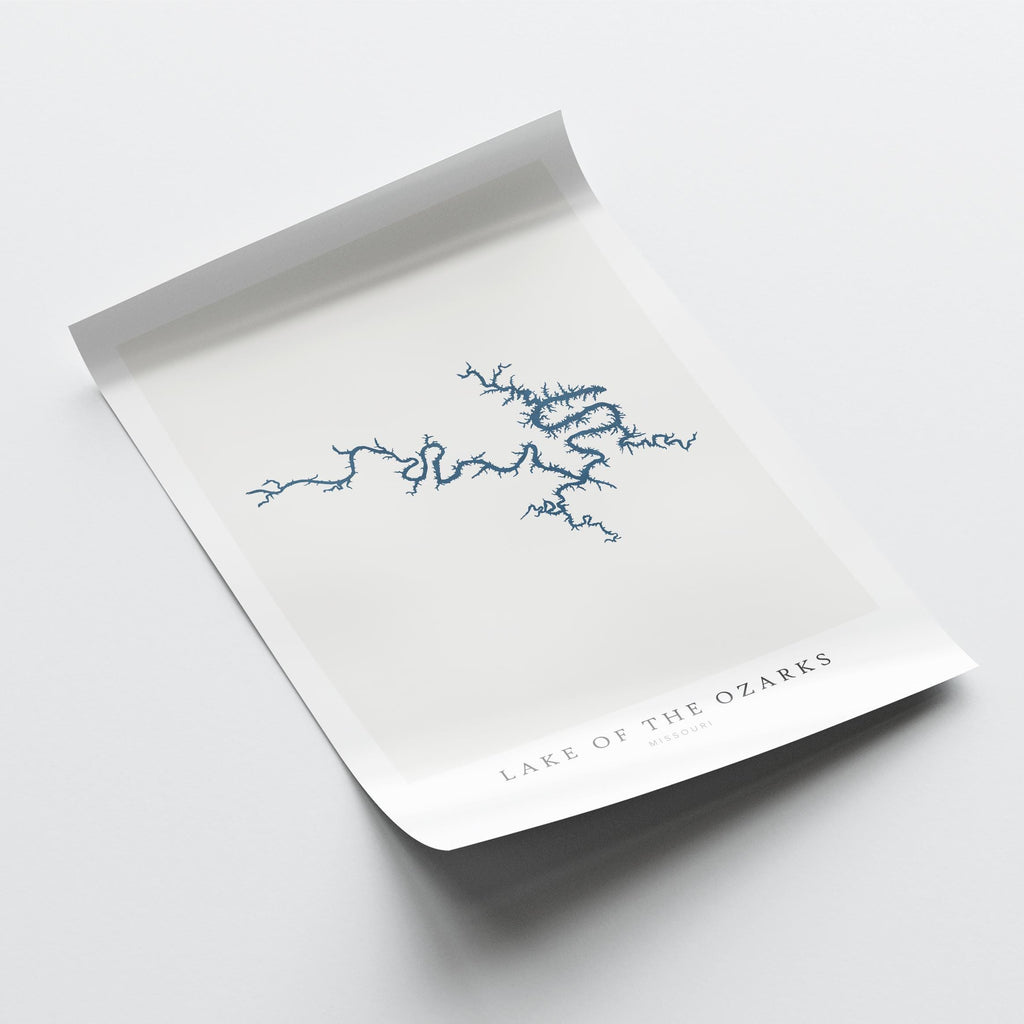 lake of the ozarks missouri map poster – minimalist lake wall art - image 6