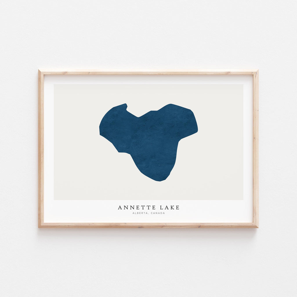 annette lake alberta map poster – minimalist lake wall art - image 2