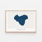annette lake alberta map poster – minimalist lake wall art - image 2