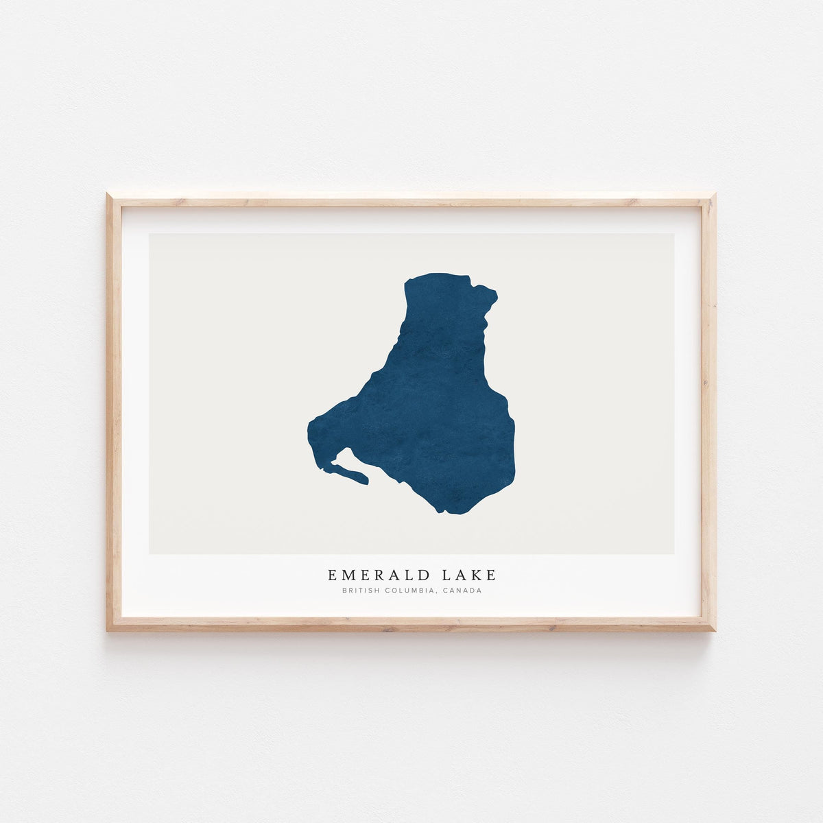 emerald lake british columbia map poster – minimalist lake wall art - image 3
