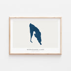 horseshoe lake alberta map poster – minimalist lake wall art - image 2