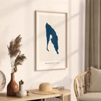horseshoe lake alberta map poster – minimalist lake wall art - image 3