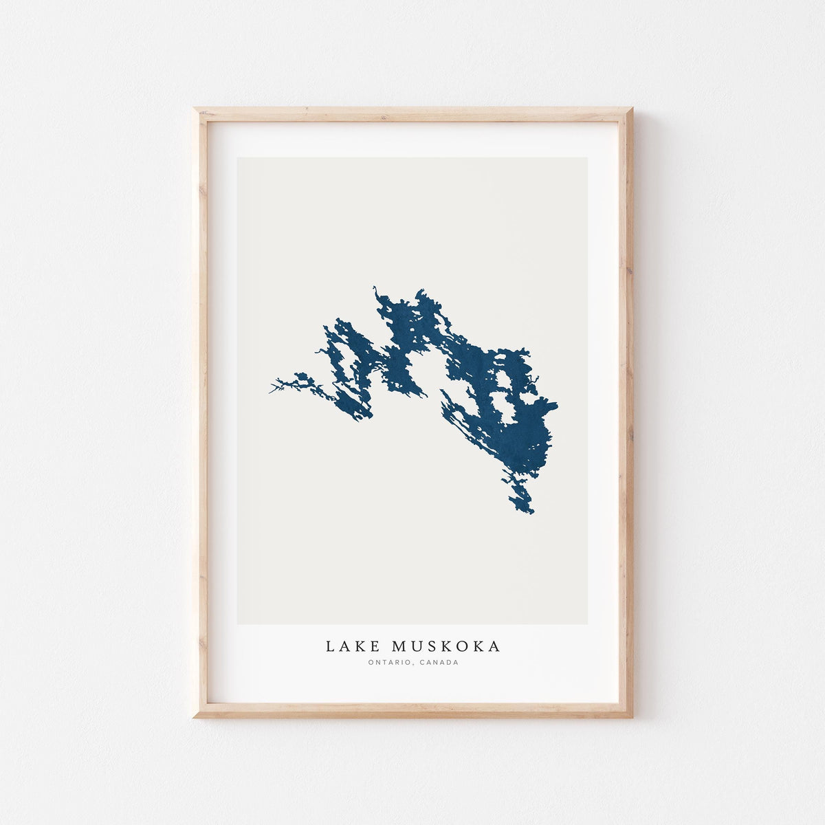 lake muskoka ontario map poster – minimalist lake wall art - image 2