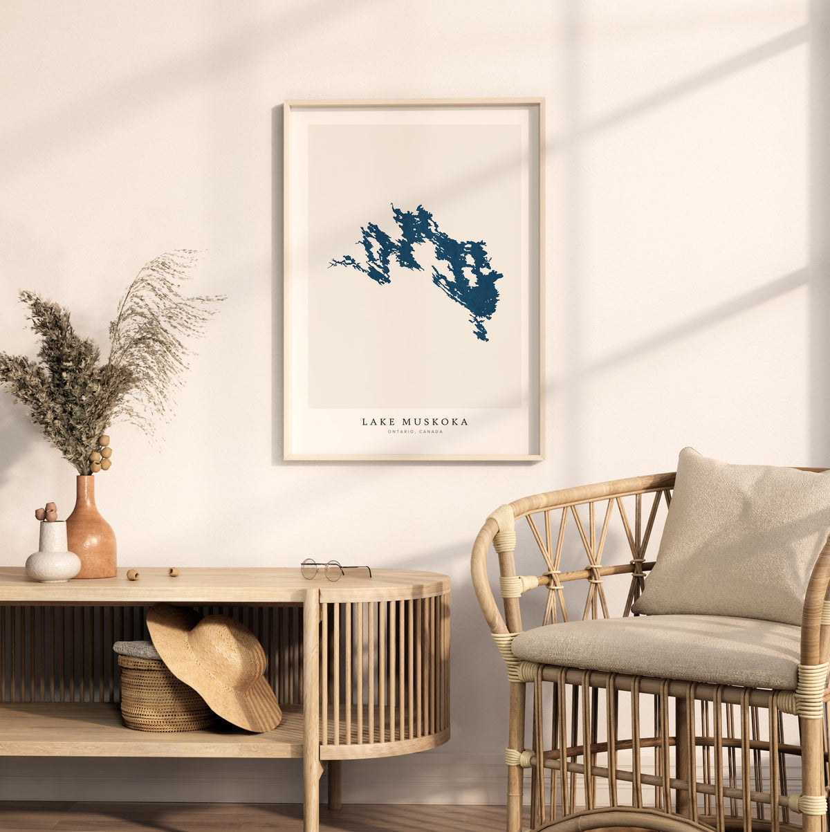 lake muskoka ontario map poster – minimalist lake wall art - image 5