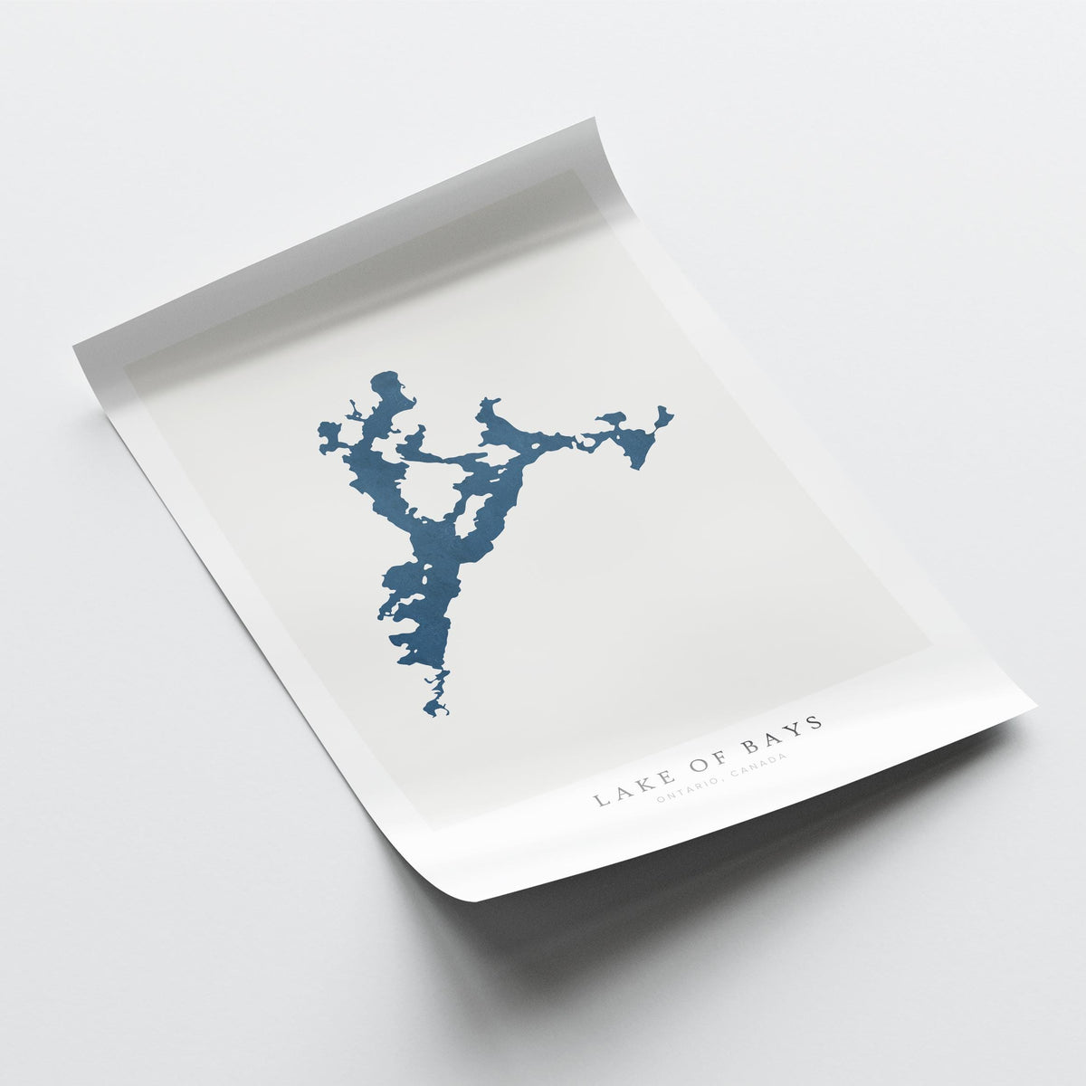 lake of bays ontario map poster – minimalist lake wall art - image 6