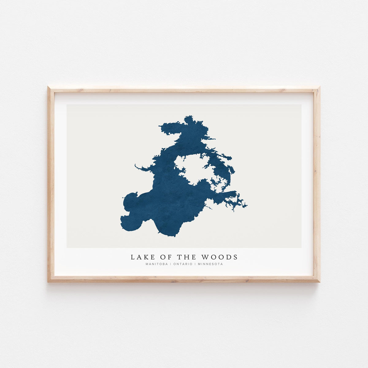 lake of the woods ontario map poster – minimalist lake wall art - image 2