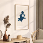 lake of the woods ontario map poster – minimalist lake wall art - image 3